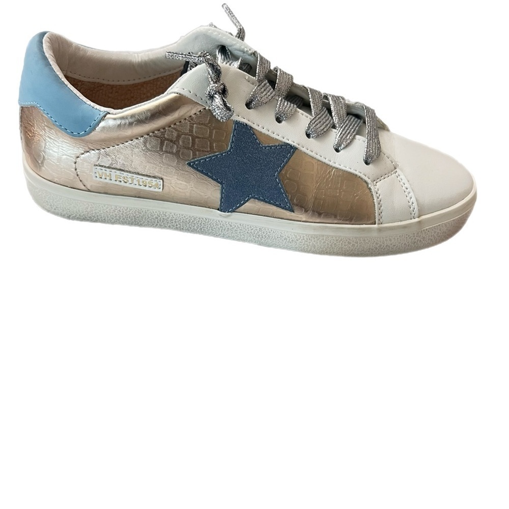 Vintage Havana  Bianca Sneaker In Nude Croco/ White